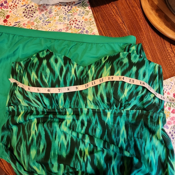 Denim & Co. Beach H-Back Tankini Top Shorts Sz 14 - Picture 12 of 13